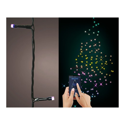 Guirnalda led danzante bluetooth multicolor 14,9m 100l