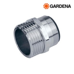 Adaptador rosca para conexion al grifo de cocina. Macho ø26,5mm (3/4) a macho m24x1mm. Gardena