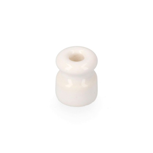 Isolateur porcelaine pour câble tressé blanc edm