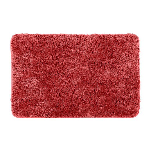 Tapis de bain polyester couleur terre cuite 90x60cm