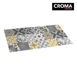 Alfombra Vinilica Croma Patch Gris-Ambar 50x110cm