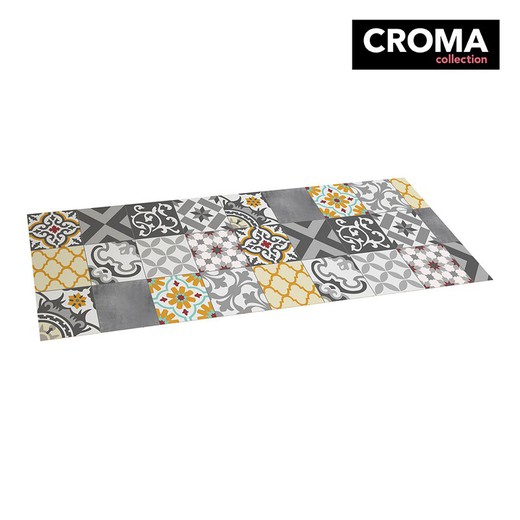 Alfombra vinilica croma patch gris-ambar 50x140cm