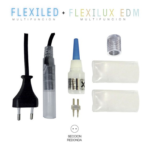 Tubo conector de alimentação flexilux / flexiled 2 vias edm