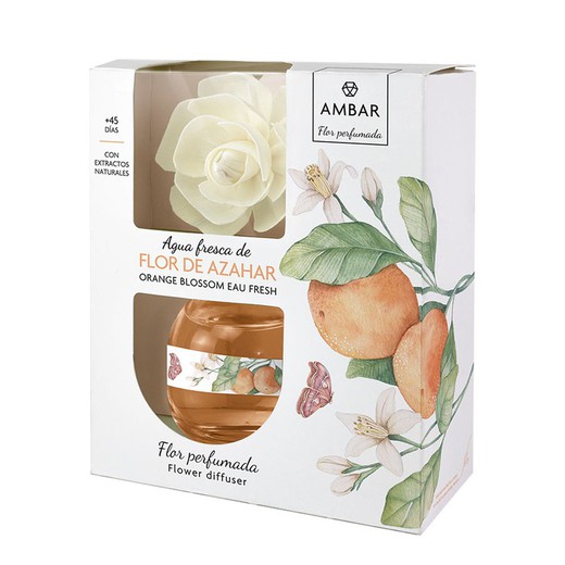 Ambientador ambar flor difusora agua fresca azahar 60ml