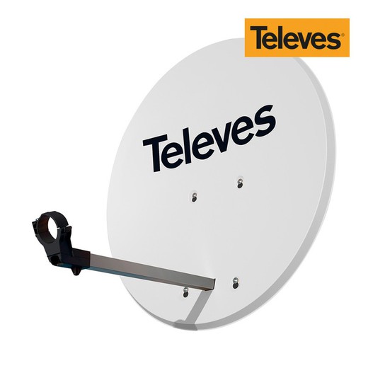 Antenne parabolique diam.63cm offset disque aluminium blanc televes