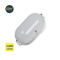 Luz de parede externa LED oval 9w 810 lumens ip65 4.000k luz diurna edm