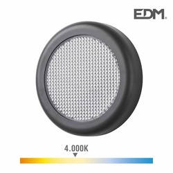 Aplique led 6w 450 lumens 4.000k luz dia ip65 redondo edm