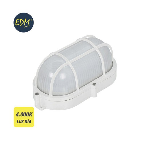 Aplicar grade oval externa led 9w 810 lumens ip65 4.000k edm