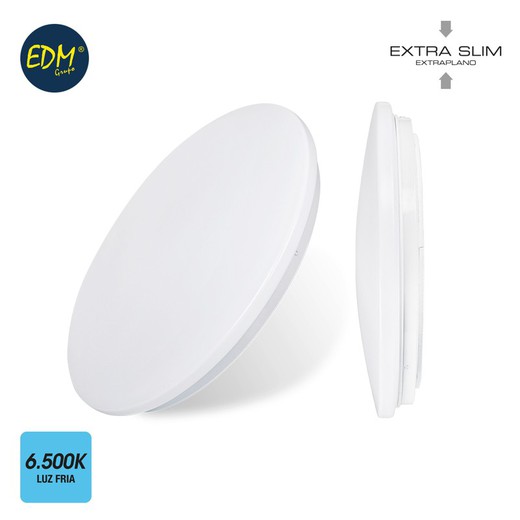 Aplicar superfície led extra-plana 12w 840 lumens 6.500k circular 26,5x5,7cm edm