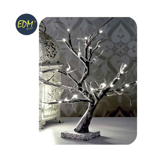 Snowy sakura 3d tree 45cm branco quente (bateria 3xaa) edm interior