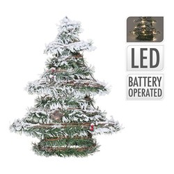 Sapin de Noël en rotin avec LED 40cm