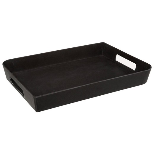 Plateau Mélamine 35x25cm Col Noir 'Noir Kitchen'