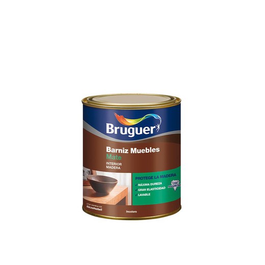 Barniz muebles mate incoloro 0,25l bruguer