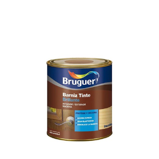 Verniz de tonalidade brilhante (princesa) incolor 0,75l bruguer