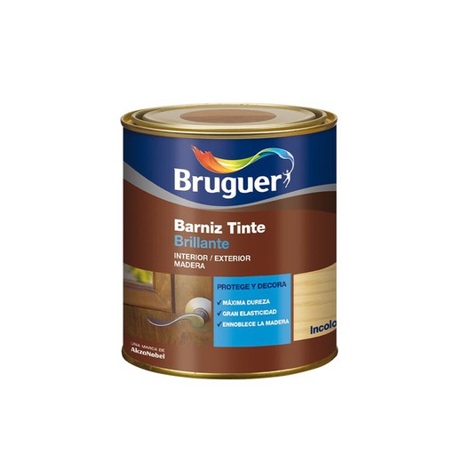 Barniz tinte satinado (princesa) incoloro 0,75l bruguer