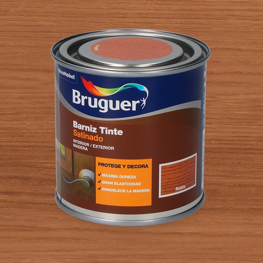 Barniz tinte satinado (princesa) roble 0,75l bruguer