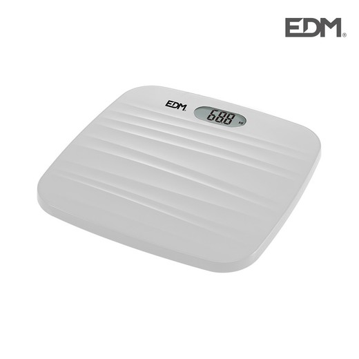 Balança de banheiro digital com base áspera branca máx. 180kg edm