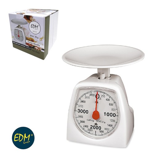 Bascula de cocina mecanica max. 4kg edm