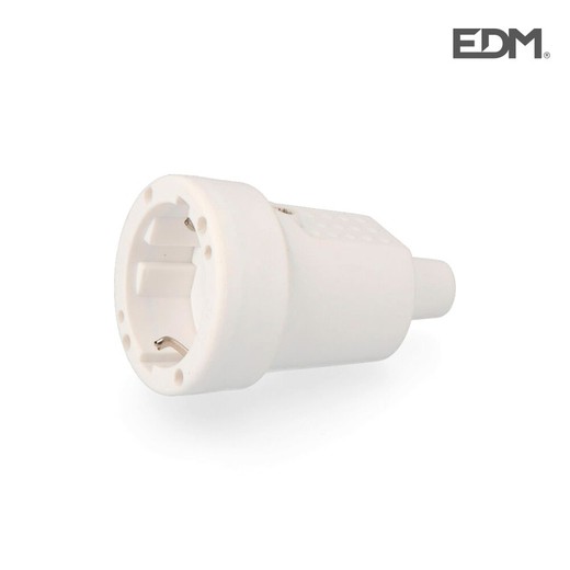 Base aérea de borracha 10/16 a 250 vt / tl ip44 4,8 mm retrac branco. Edm