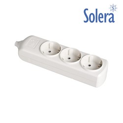 Socle bipolaire 3 prises t/t latéral 16a 250v coloris blanc foyer