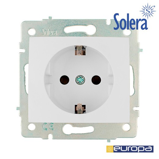 Base bipolar con t/t lateral 16a 250v con obturador s.europa solera erp60