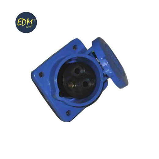 Cetac 2 p + t encastrable bleu 16a