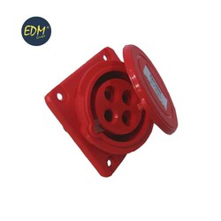 Base empotrar cetac 3 p+t roja 16 a