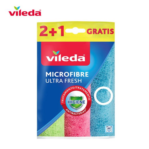 Bayeta microfibras ultrafresh 2+1 167602 vileda