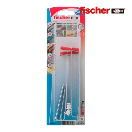 Blister 2 uni duo tec 10 sk + tornillos 537263 fischer