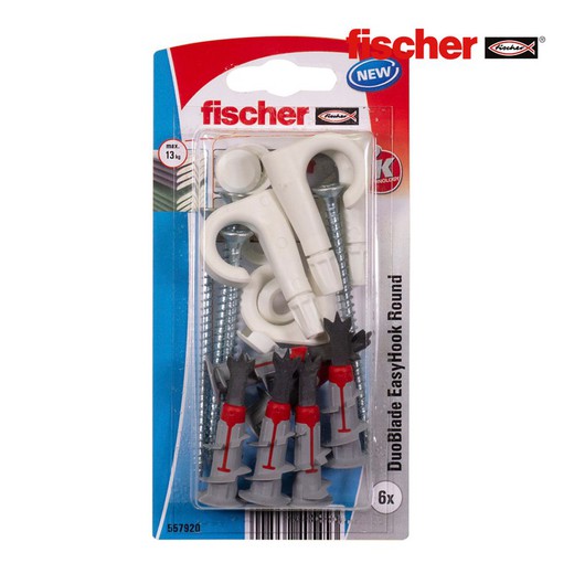 Blister 4 hembrilla abierta duoblade easyhook 8x40 557924 fischer