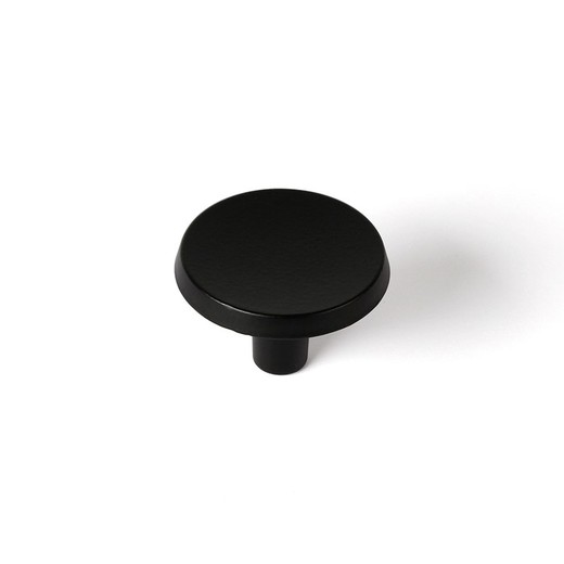 Blister con 2 pomos redondos para mueble fabricado en zamak acabado negro mate mod.774 ø35mm rei