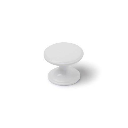 Blister con 4 pomos redondos para mueble fabricado en zamak acabado blanco mod.756 ø33mm rei