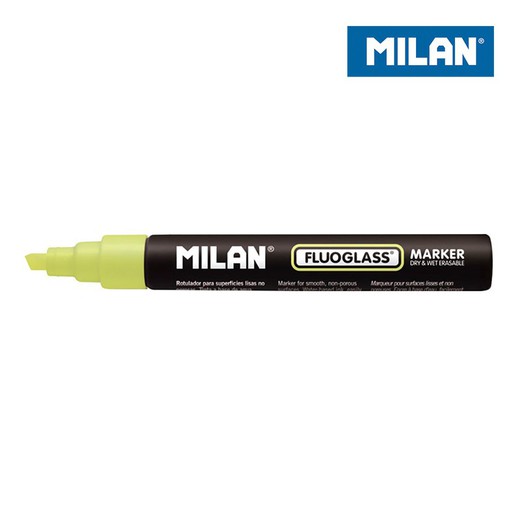 Blister marqueur jaune fluoglass 2-4mm milan