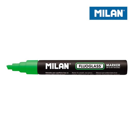 Blister rotulador verde fluoglass 2-4mm milan