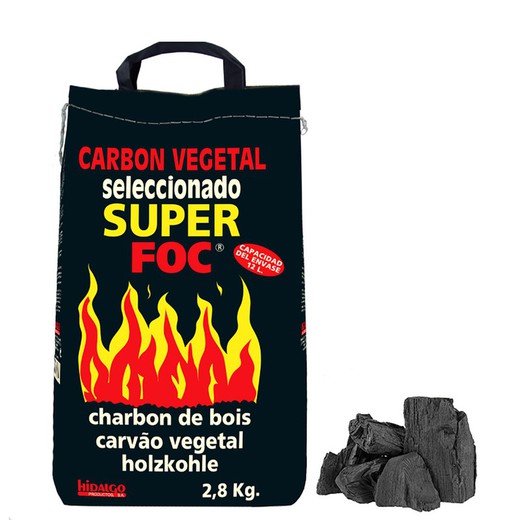 Bolsa carbón vegetal 2,8kg superfoc