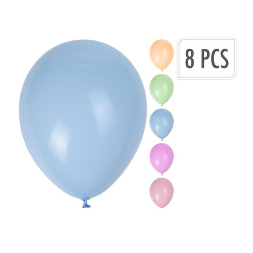 Sachet de 8 Ballons Gonflables Colorés Ø23cm