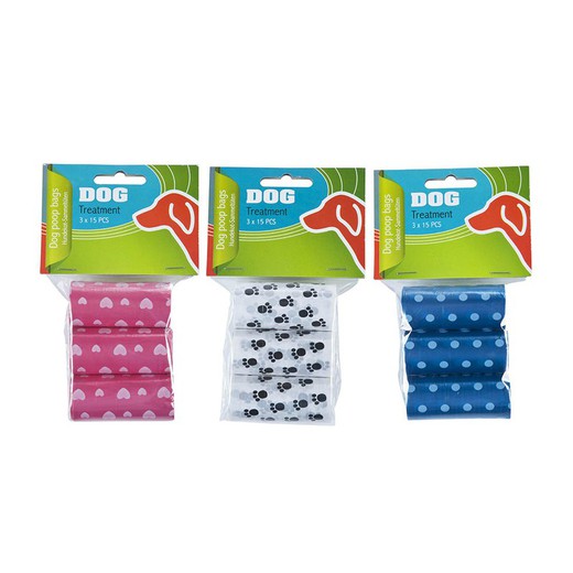 Sachets de collecte d'excréments blister 3 x 15pcs