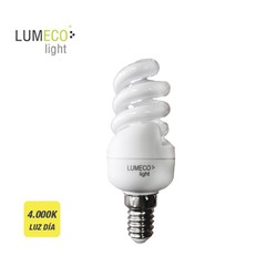 lâmpada espiral de baixo consumo 15w 4.000k luz do dia e14 lumeco