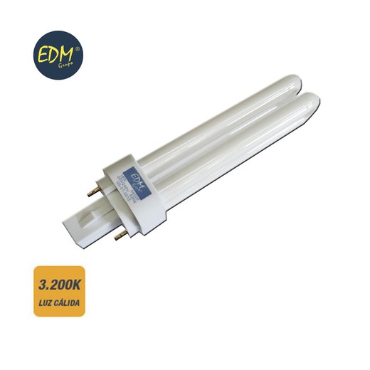 Bombilla bajo consumo g-24 d1 13w 3.200k luz calida edm