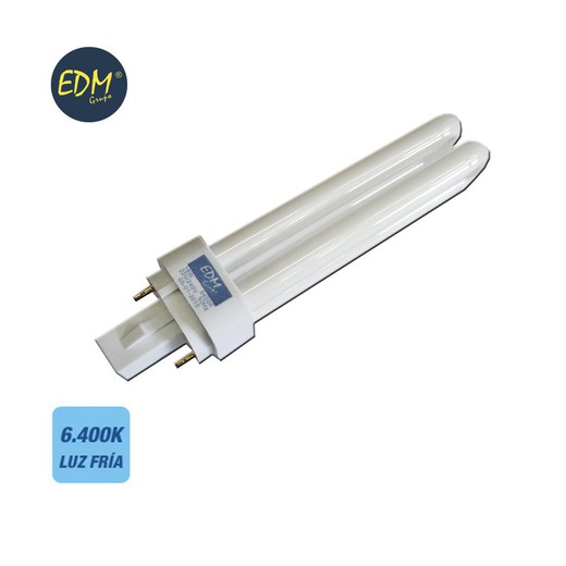 Bombilla bajo consumo g-24 d3 26w 6.400k luz fria edm