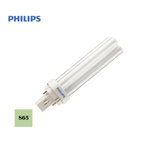 Bombilla bajo consumo lynx 1800lm d-26w pl-2 pin 865k luz fria philips