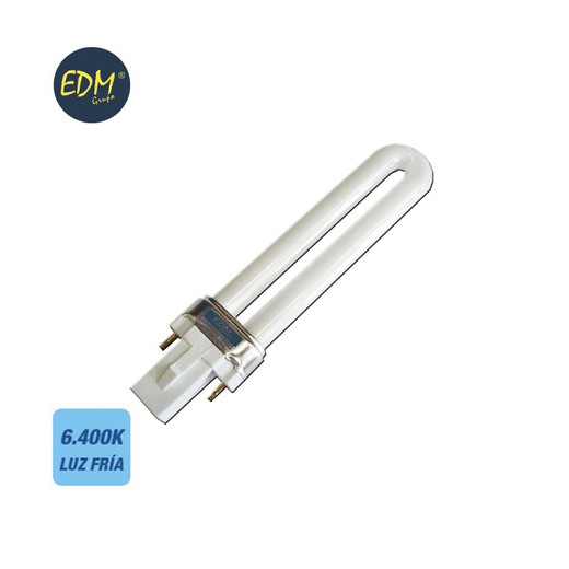 Ampoule basse consommation pl-11w 6.400k lumière froide 880 lumens edm