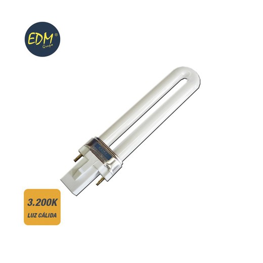 Bombilla bajo consumo pl-9w 3.200k luz calida 450 lumens edm