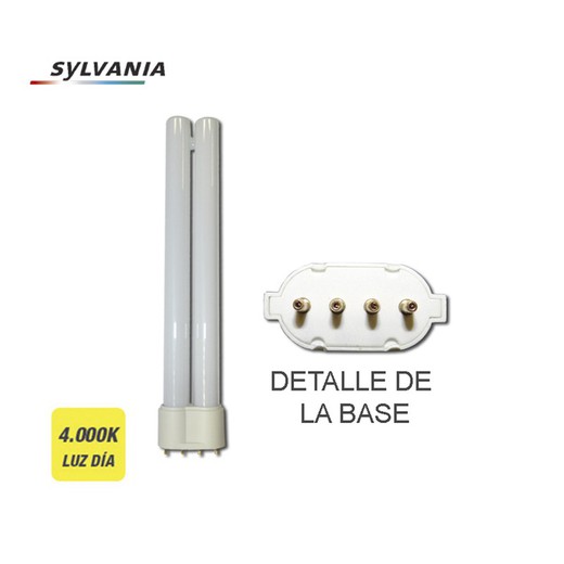 Lâmpada de baixo consumo pl-s 9w 840k soquete de luz do dia 2g7 4 pinos "sylvania"