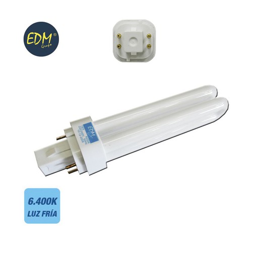 Lâmpada de baixo consumo pld-4 pinos 18w luz fria 6.400k 4 pinos edm