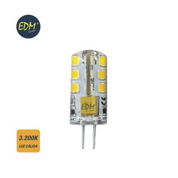 Lâmpada led de silicone bi-pino g4 12v 2w 180 lm 3200k luz quente edm