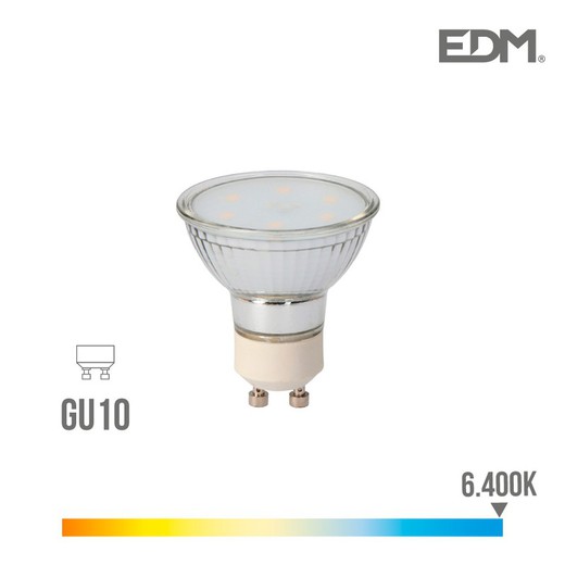 Ampoule led cristal dichroïque gu10 5w 400 lm 6400k lumière froide edm