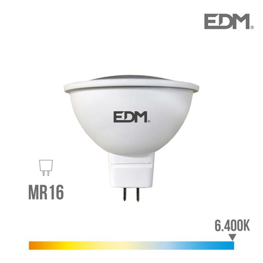 Ampoule led dichroïque gu5.3 12v 5w 450 lm 6400k edm lumière froide