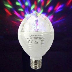 Bombilla discoteca led rgb e27 3w multicolor rotacion 360° edm