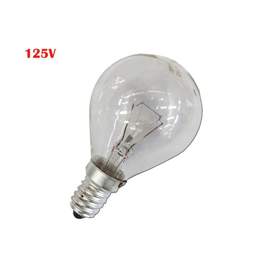 Ampoule sphérique transparente 40w e14 125v (usage industriel uniquement)